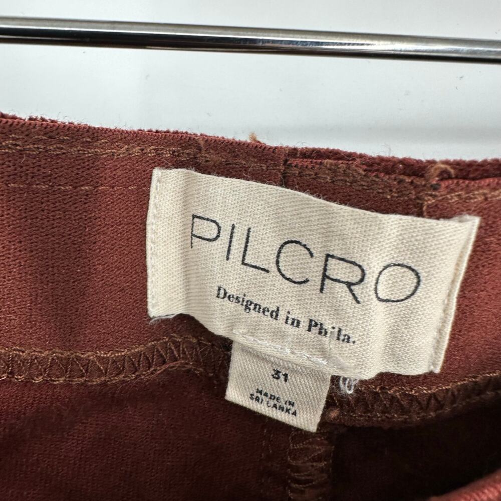Anthropologie Pilcro Womens 31 Pull On Corduroy Flare Pants Navy Marin 70s Boho - Picture 8 of 14